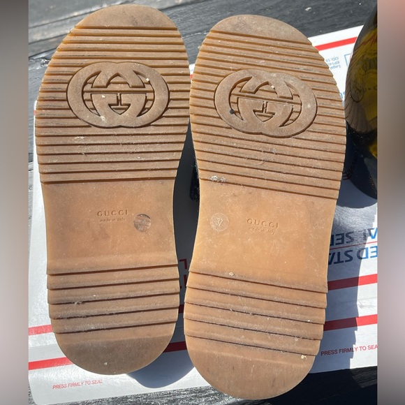 Gucci Women's Angelina Denim Blue Platform Sandals Size 37 - Picture 9 of 9